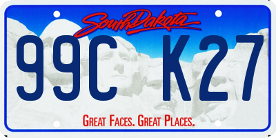 SD license plate 99CK27