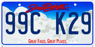 SD license plate 99CK29