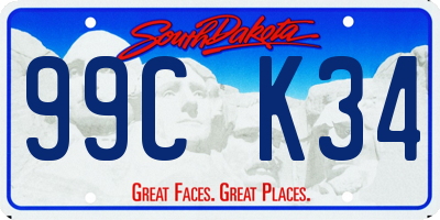 SD license plate 99CK34
