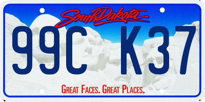 SD license plate 99CK37