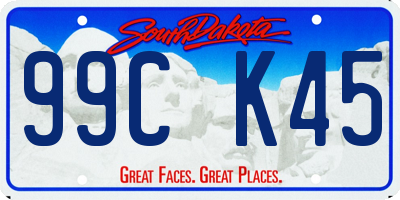 SD license plate 99CK45