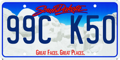 SD license plate 99CK50