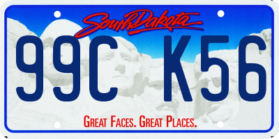 SD license plate 99CK56