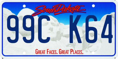 SD license plate 99CK64
