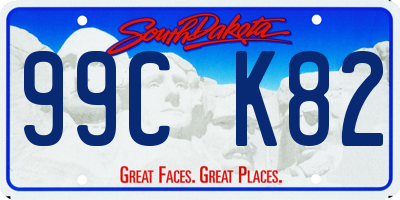 SD license plate 99CK82