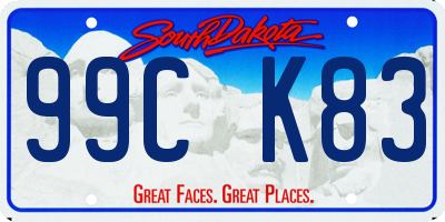 SD license plate 99CK83