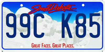 SD license plate 99CK85