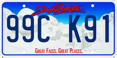 SD license plate 99CK91