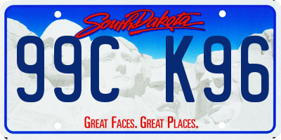 SD license plate 99CK96