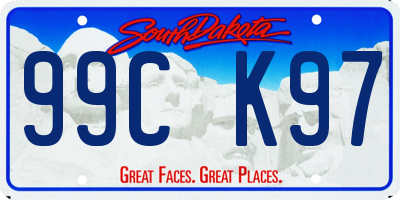SD license plate 99CK97