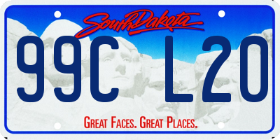 SD license plate 99CL20