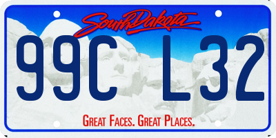 SD license plate 99CL32