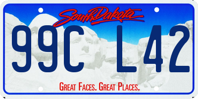 SD license plate 99CL42
