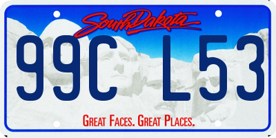 SD license plate 99CL53