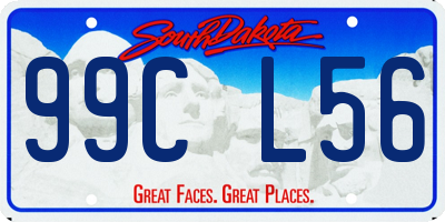 SD license plate 99CL56