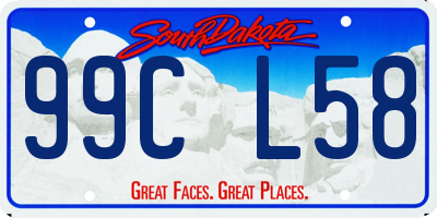 SD license plate 99CL58