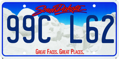 SD license plate 99CL62