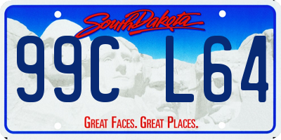 SD license plate 99CL64