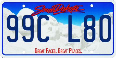 SD license plate 99CL80