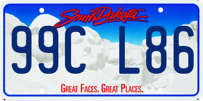 SD license plate 99CL86