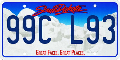 SD license plate 99CL93