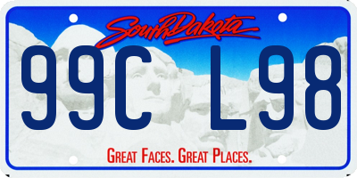 SD license plate 99CL98