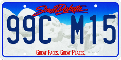 SD license plate 99CM15