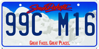 SD license plate 99CM16