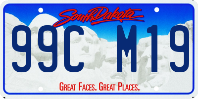 SD license plate 99CM19