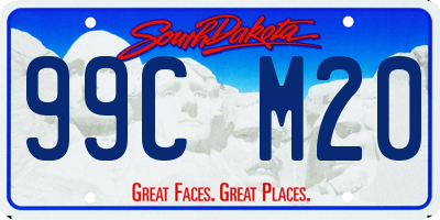 SD license plate 99CM20