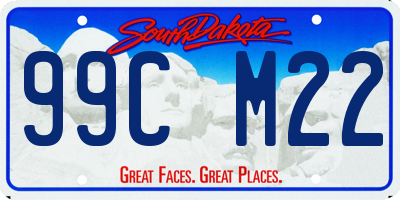 SD license plate 99CM22