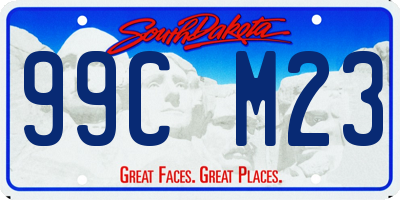 SD license plate 99CM23