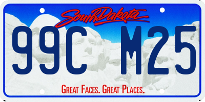 SD license plate 99CM25