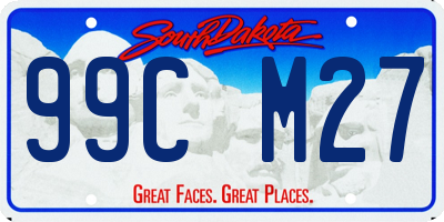 SD license plate 99CM27