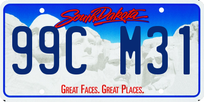 SD license plate 99CM31