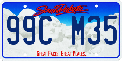 SD license plate 99CM35