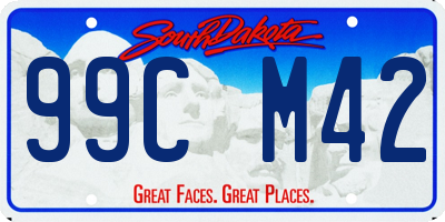 SD license plate 99CM42