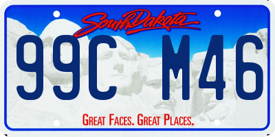 SD license plate 99CM46