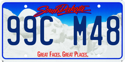 SD license plate 99CM48