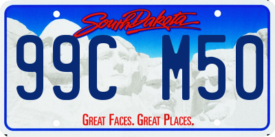 SD license plate 99CM50