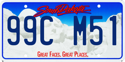 SD license plate 99CM51