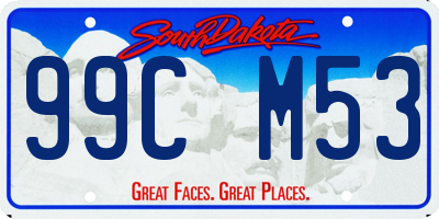 SD license plate 99CM53