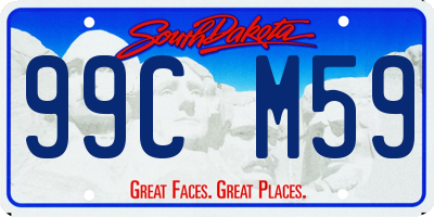 SD license plate 99CM59