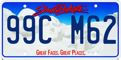 SD license plate 99CM62