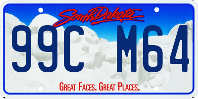 SD license plate 99CM64