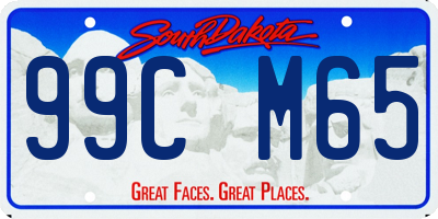 SD license plate 99CM65