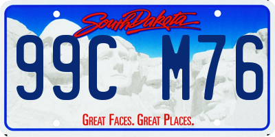 SD license plate 99CM76