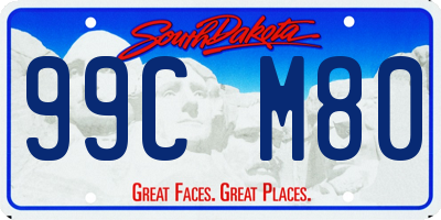 SD license plate 99CM80