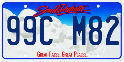 SD license plate 99CM82