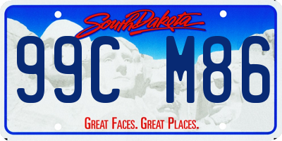 SD license plate 99CM86